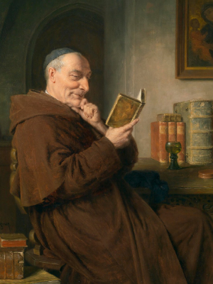 Monge lendo - Eduard von Grützner